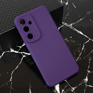 Silikonska maska / futrola Teracell Giulietta za Samsung S721B Galaxy S24 FE mat tamno ljubicasta.