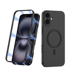 Maska / futrola 360 COLOR MagSafe za iPhone 16 (6.1) crna (GKK case) (MS).