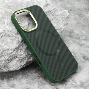Maska / futrola CARBON MagSafe za iphone 16 (6.1) zelena (big camera) (MS).