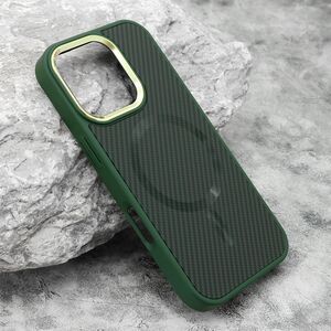 Maska / futrola CARBON MagSafe za iPhone 16 Pro (6.3) zelena (big camera) (MS).