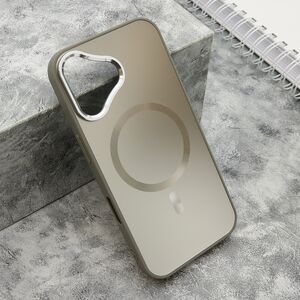 Maska / futrola COLOR METAL MagSafe za iPhone 16 (6.1) srebrna (MS).