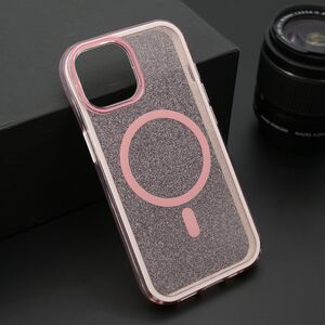 Maska / futrola CRYSTAL MagSafe za iPhone 15 roze (MS).