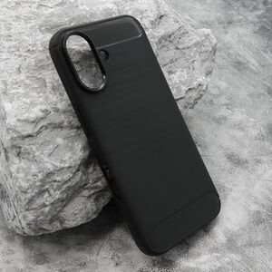 Silikonska maska / futrola BRUSHED za iPhone 16 (6.1) crna (MS).
