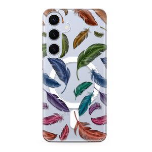 Maska / futrola silikonska print MagSafe za Samsung S921 Galaxy S24 5G feather (MS).