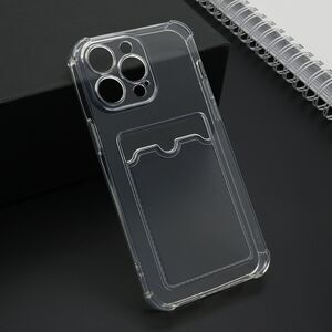 Maska / futrola Transparent CARD POCKET za iPhone 15 Pro Max (6.7) providna (MS).