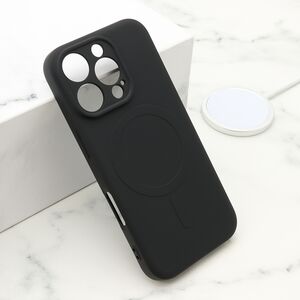 Maska / futrola VELVET TOUCH MagSafe za iPhone 16 Pro (6.3) crna (MS).