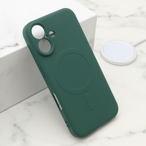 Maska / futrola VELVET TOUCH MagSafe za iPhone 16 (6.1) tamno zelena (MS).