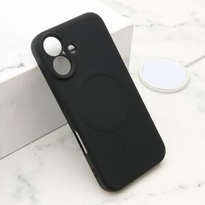 Maska / futrola VELVET TOUCH MagSafe za iPhone 16 (6.1) crna (MS).
