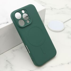 Maska / futrola VELVET TOUCH MagSafe za iPhone 16 Pro (6.3) tamno zelena (MS).