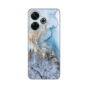 Silikonska maska / futrola print za Xiaomi Redmi 13 Blue Gold Marble.