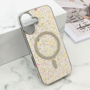 Maska / futrola GLAM GLOW MagSafe za iPhone 16 (6.1) zlatna (MS).
