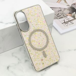 Maska / futrola GLAM GLOW MagSafe za Samsung S937 Galaxy S25 Edge 5G srebrna (MS).