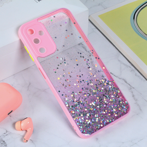 Maska / futrola Frame Glitter za Samsung A145R/A146B Galaxy A14 4G/5G roze.
