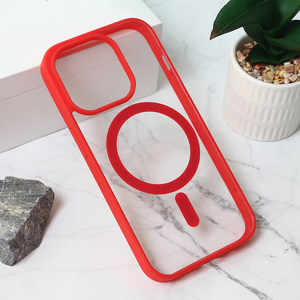 Maska / futrola Magsafe Frame Color za iPhone 15 Pro 6.1 crvena.