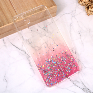 Silikonska maska / futrola Glitter za Samsung A556 Galaxy A55 5G roze.