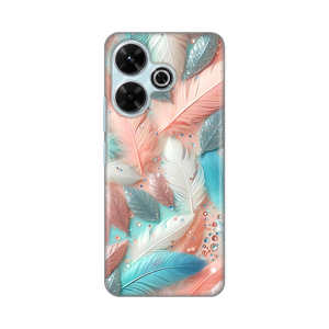 Silikonska maska / futrola print za Xiaomi Redmi 13 Pastel Feathers.
