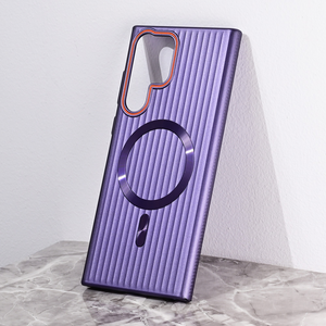 Maska / futrola Magsafe Stripe za Samsung Galaxy S23 Ultra ljubicasta.