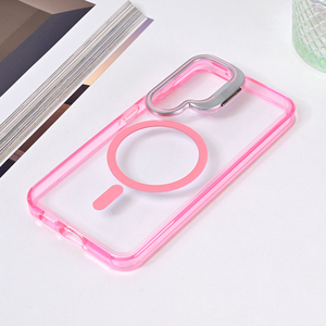 Maska / futrola Magsafe providna za Samsung S921B Galaxy S24 pink.