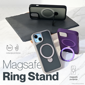 Maska / futrola Magsafe Ring Stand za iPhone 14 ljubicasta.