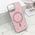 Maska / futrola GLAM GLOW MagSafe za iPhone 15 roze (MS).