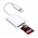OTG adapter Lighting citac kartica TF/SD beli.