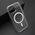 Maska / futrola COLOR FRAME MagSafe za iPhone 15 srebrna (providna) (MS).