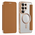 Maska / futrola Magsafe Lux na preklop za Samsung S948 Galaxy S26 Ultra braon.
