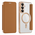 Maska / futrola Magsafe Lux na preklop za Samsung S946 Galaxy S26 Plus braon.