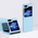 Maska / futrola Elegant Fold za Samsung F731B Galaxy Z Flip 5 5G plava.