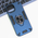 Maska / futrola Cube Ring za iPhone 15 tamno plava.