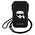 Maska / futrola Karl Lagerfeld Pouch Pu Saffiano Karl Head Large za telefone do 6,7" crna ( KLHCP12LOPHKHK).