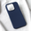 Maska / futrola Teracell Soft Velvet za iPhone 15 Pro 6.1 tamno plava.