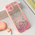 Maska / futrola Frame Glitter za iPhone 15 roze.