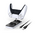 Dobe TP5-0505 stalak-punjac za dva gamepada PS5 bel1.