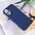 Maska / futrola Teracell Soft Velvet za iPhone 16 6.1 tamno plava.