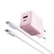 Kucni punjac Moxom MX-HC206 18W FAST PD 20W Type C na Type C pink (MS).