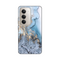 Silikonska maska / futrola print za Xiaomi Redmi 15 4G Blue Gold Marble.
