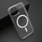 Maska / futrola COLOR FRAME MagSafe za iPhone 15 srebrna (providna) (MS).