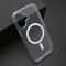 Maska / futrola COLOR FRAME MagSafe za iphone 16 (6.1) srebrna (providna) (MS).