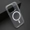 Maska / futrola COLOR FRAME MagSafe za iPhone 15 Pro (6.1) srebrna (providna) (MS).