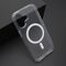 Maska / futrola COLOR FRAME MagSafe za iPhone 17 srebrna (providna) (MS).