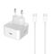 Kucni punjac za iPhone 17/AIR/17 Pro/17 Pro Max Type C na Type C 40W HQ belo (MS).