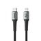 USB data kabl Superior SU-K101 pleteni 27W 3A Type C na Lightning 1m crni (MS).