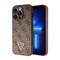 Maska / futrola Guess Hc PU Leather 4G Triangle Strass za iPhone 15 Pro 6.1 braon (GUHCP15LP4TDPW).