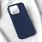 Maska / futrola Teracell Soft Velvet za iPhone 15 Pro 6.1 tamno plava.