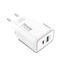 Kuciste punjaca Moxom MX-HC178 GaN USB+Type-C QC 18W PD 45W belo (MS).