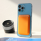 Maska / futrola Leather Magsafe Pocket za iPhone 12 narandzasta.