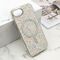 Futrole GLAM GLOW MagSafe za iPhone 16e srebrna (MS).