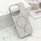 Futrole GLAM GLOW MagSafe za iPhone 16 Pro (6.3) srebrna (MS).