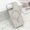 Futrole GLAM GLOW MagSafe za iPhone 15 srebrna (MS).
